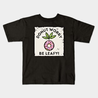 Whimsical Donut Leaf Fusion Kids T-Shirt